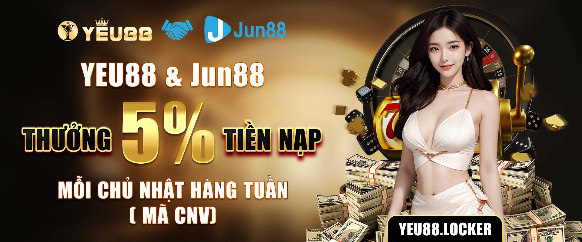 THƯỞNG 5% TIỀN NẠP MỖI CHỦ NHẬT HÀNG TUẦN